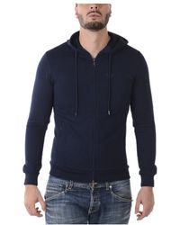 Emporio Armani - Hooded Long-Sleeved Sweater - Lyst