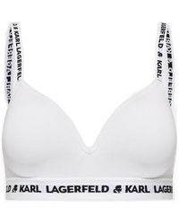 KARL LAGERFELD - Logo Padded Bra - Lyst