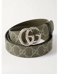 Gucci - Gg Monogram Canvas Belt - Lyst