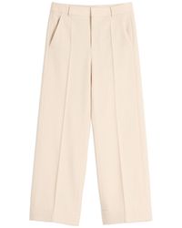 Valentino - Turn-Up Hem Wide Leg Trousers - Lyst