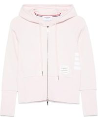 Thom Browne - Logo Patch Zipped Hoodie - Lyst