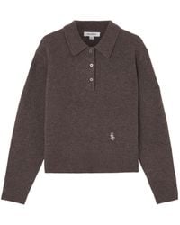 Sporty & Rich - Src Embroidered Cashmere And Wool-Blend Polo Sweater - Lyst