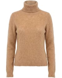 Sportmax - Solid Color Polo Neck Tops - Lyst