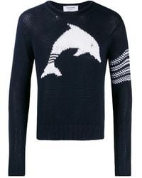 Thom Browne - Dolphin Intarsia 4-Bar Jumper - Lyst