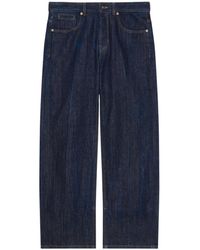 Givenchy - Logo Patch Wide-Leg Jeans - Lyst