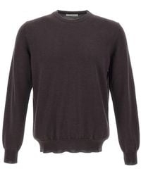 Kangra Cashmere - Kangra Crew-Neck Ribbed-Trim Sweater - Lyst
