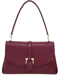 Ferragamo - Front Flap Shoulder Bag - Lyst