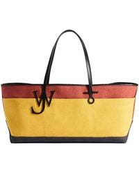 JW Anderson - Stretch Anchor Logo-Plaque Colour-Block Tote Bag - Lyst