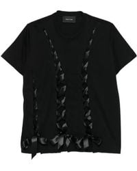 Simone Rocha - Satin Bow Detail T-Shirt - Lyst
