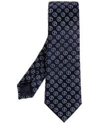 Giorgio Armani - Pattern-Jacquard Tie - Lyst