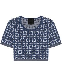 Givenchy - Monogram 72 Jacquard Cropped Sweater - Lyst