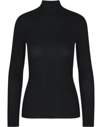FRAME - Ribbed High-Neck Top - Lyst