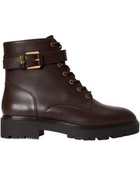Ralph Lauren - Lace-Up Platform Ankle Boots - Lyst