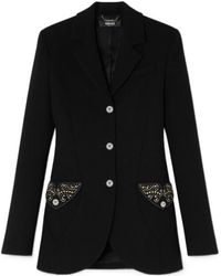 Versace - Embellished Single-Breasted Blazer - Lyst