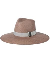 Brunello Cucinelli - Precious Leather Band Fedora - Lyst