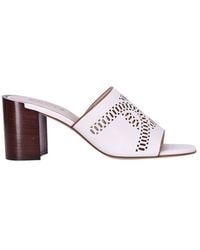 Tod's - Block Heel Slip-On Sandals - Lyst