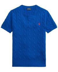 Polo Ralph Lauren - Cable Knit Short Sleeve T-Shirt - Lyst