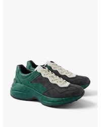 Gucci - Gg Rhyton Supreme-Canvas Sneakers - Lyst