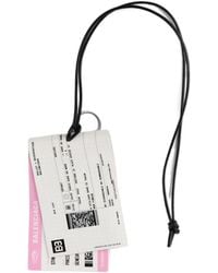 Balenciaga Train Ticket Keychain in White for Men | Lyst