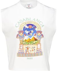 CASABLANCA - Egyptian Arch Sleeveless T-Shirt - Lyst