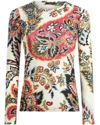 Etro - Paisley Jersey Top - Lyst