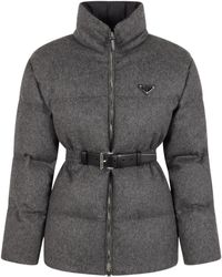 Prada - Loden Down Jacket - Lyst