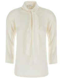 Jucca - Bow-Neck Silk Top - Lyst