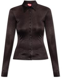 DIESEL - C-Elaia Satin Shirt - Lyst