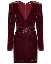 ROTATE BIRGER CHRISTENSEN - Silk Velvet Mini Dress - Lyst