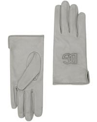 Dolce & Gabbana - Logo-Embossed Leather Gloves - Lyst