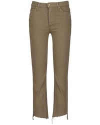 Mother - High-Waist Rascal Ankle Step Fray Jeans - Lyst