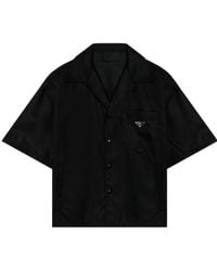 Prada - Triangle-Logo Short-Sleeved Shirt - Lyst