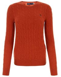 Polo Ralph Lauren - Pony Embroidered Cable-Knit Jumper - Lyst