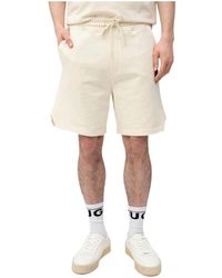 BOSS - Drawstring-Fastening Logo-Patch Shorts - Lyst
