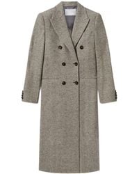 Stella McCartney - Double-Breasted Tweed Long Coat - Lyst