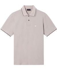 Emporio Armani - Button Detailed Short-Sleeved Polo Shirt - Lyst