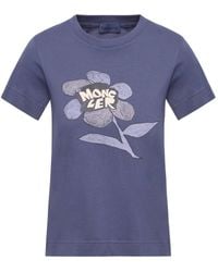 Moncler - Cotton Jersey Printed T-Shirt - Lyst