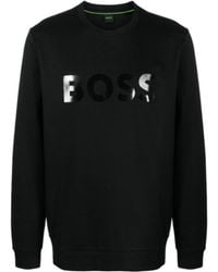 BOSS - Boss Mirror-Effect Logo Sweatshirt - Lyst