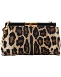 Dolce & Gabbana - Leopard Printed Clutch Bag - Lyst