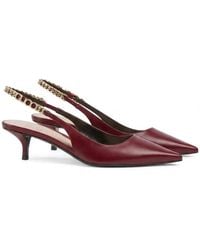 Gucci - Signoria Logo Plaque Slingback Pumps - Lyst