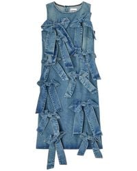 Ganni - Light Rigid Denim Dress - Lyst