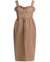 Chloé - Chloé Ruched Bustier Balloon Dress - Lyst