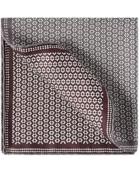 Brunello Cucinelli - Silk Geometric-Pattern Pocket Square - Lyst