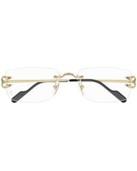 Cartier - Rectangle Frame Glasses - Lyst