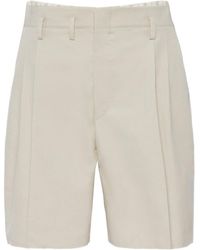 Maison Margiela - Pleated Tailored Shorts - Lyst