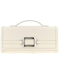 Roger Vivier - Logo-Engraved Clutch Bag - Lyst