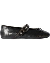 Miu Miu - Buckle Fastened Ballerinas - Lyst