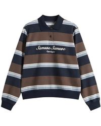 Samsøe & Samsøe - Striped Long-Sleeve Polo Shirt - Lyst