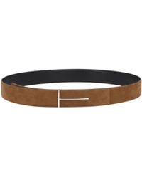 Tom Ford - T Logo Plaque Belt - Lyst