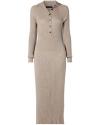 Proenza Schouler - Maeve Ribbed Merino Wool And Silk-Blend Midi Dress - Lyst